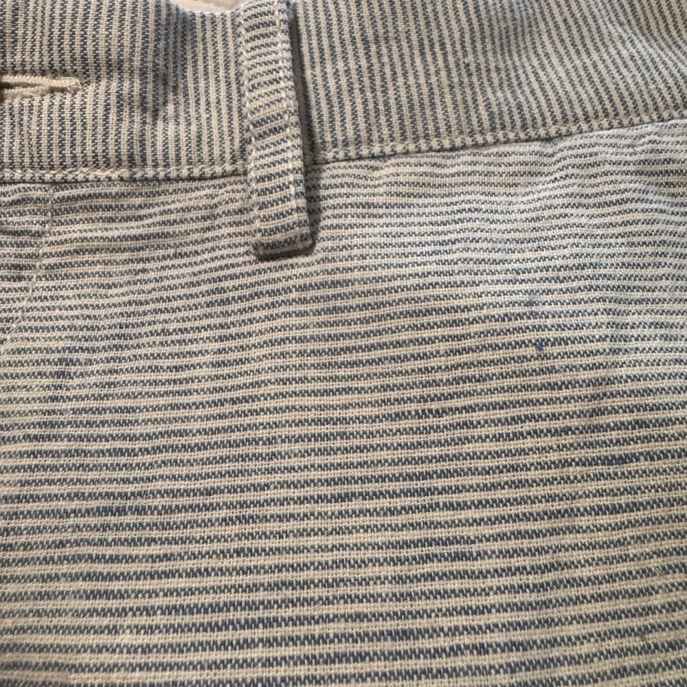 J. Crew - The Sutton - Men's Blue & White pin striped linen blend Pants
